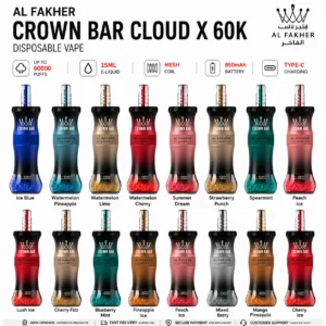Crown Bar Cloud-X 60K Rechargeable Vape 6MG