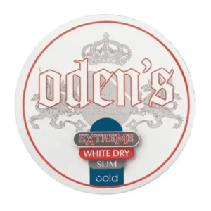 Open can showing Oden's Cold Extreme White Dry Slim portions