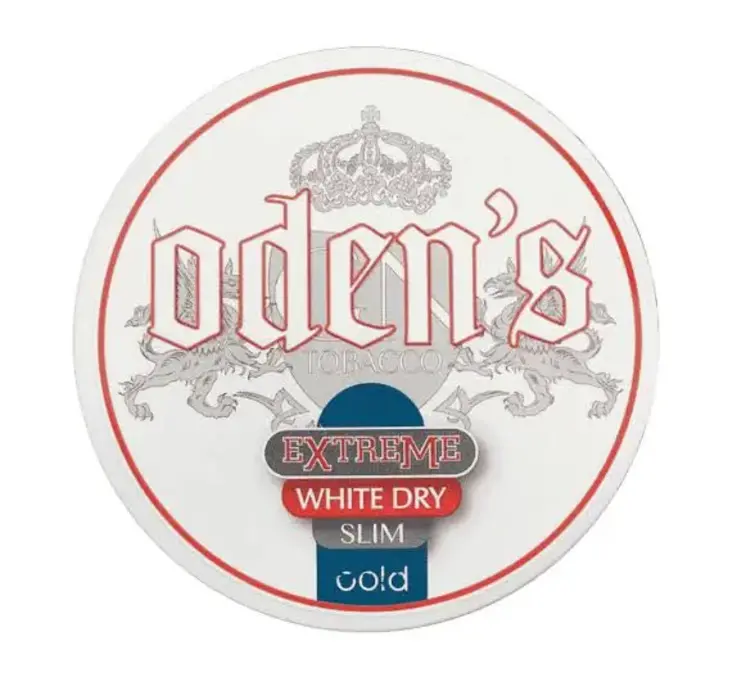 Open can showing Oden's Cold Extreme White Dry Slim portions