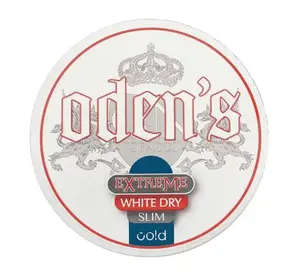 Oden's Cold Extreme White Dry Slim portion snus can available in UAE