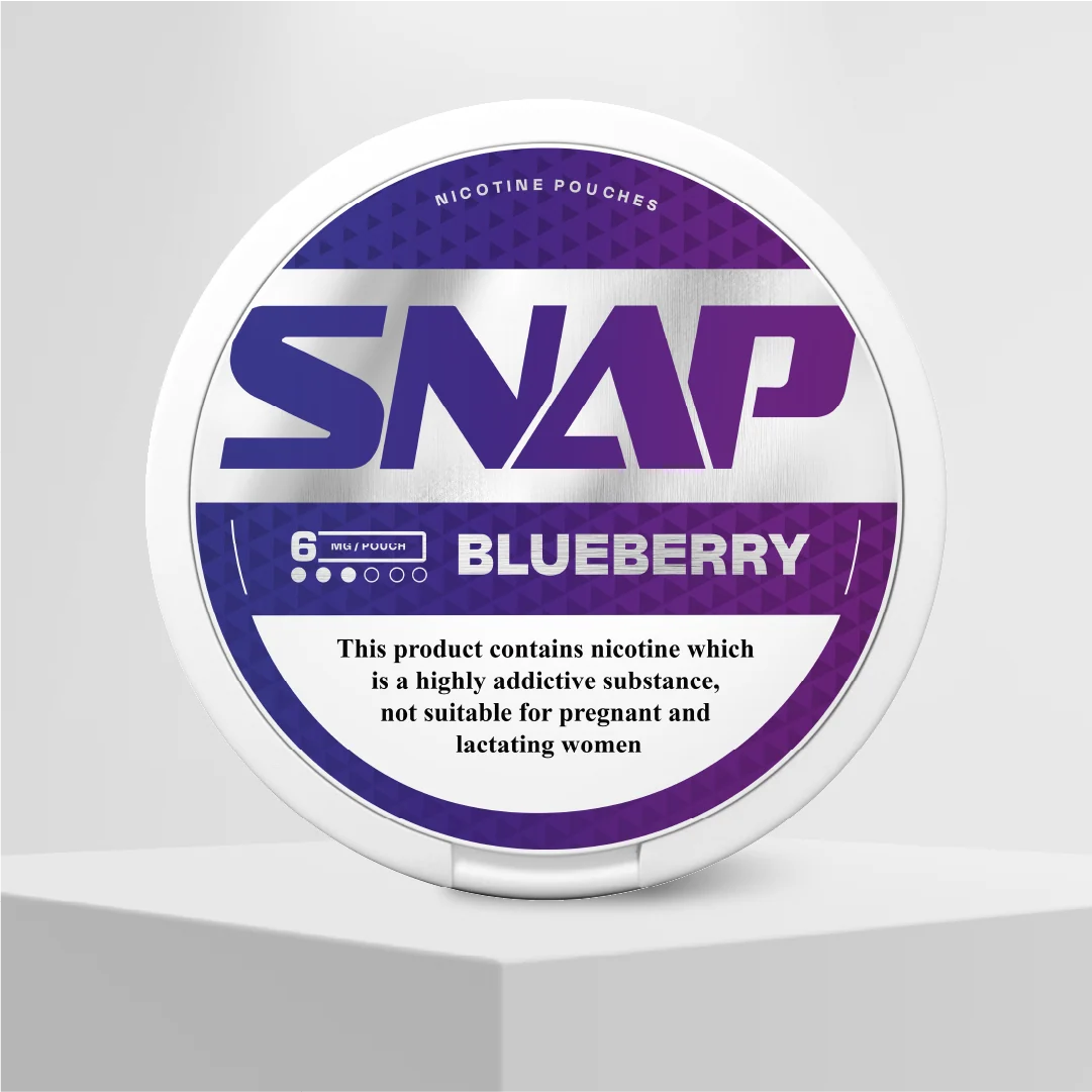 SNAP Blueberry 6mg nicotine pouches can