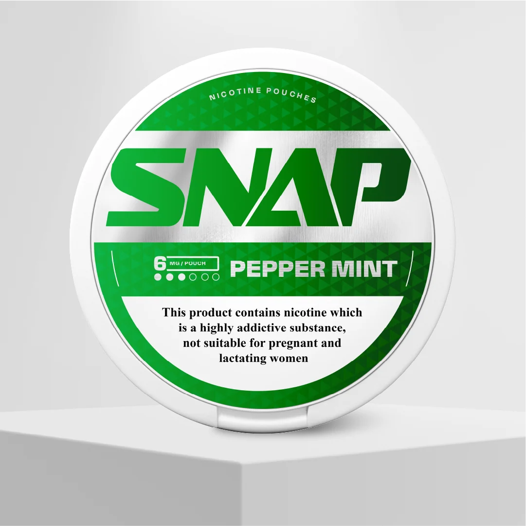 SNAP Peppermint 6mg nicotine pouches can